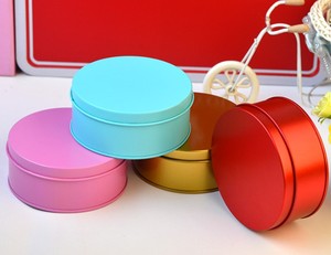 Scatola di latta del metallo della torta del biscotto delle scatole di latta rotonde del biscotto su ordinazione vuoto del commestibile dell'<span class=keywords><strong>oro</strong></span> - Product Image 6