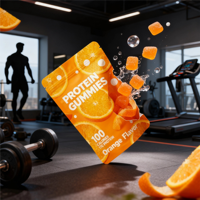 Gummies Protéinés au Whey avec Collagène, Riches en Protéines, Sans Sucre, Marque Privée, OEM Personnalisé pour le Soutien Musculaire et Sportif