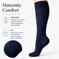 Chaussettes de compression confortables pour la maternité, pour le soutien et la compression, marque privée avec contrôle qualité et spécifications.