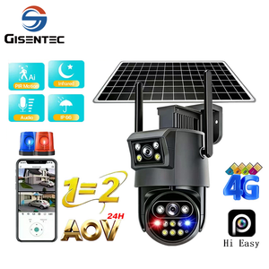 Caméra de surveillance aérienne HiEasy à double objectif, alimentée par énergie solaire, faible consommation, vision nocturne 4G, étanche IP66, batterie longue durée 24H - Product Image 1