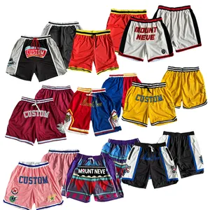 Logo kustom seragam pakaian olahraga pakaian pakaian Jersey celana pendek jala reversibel Usa basket 30 tim bordir pria