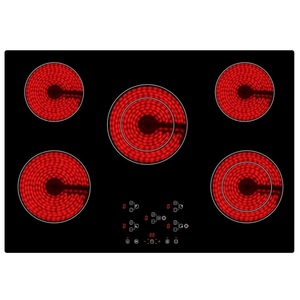 Encimera de cerámica <span class=keywords><strong>Vitro</strong></span> de zona halógena de cinco llamas con Control inteligente eléctrico de 90cm <span class=keywords><strong>para</strong></span> uso en caravana, encimera eléctrica versátil - Product Image 5