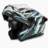Casque de moto intégral LOVSI Predator ABS avec visière double, intérieur entièrement amovible, fermeture double D, homologué DOT, neuf, tailles M/L/XL
