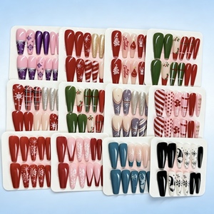 Diseño Mixto, 10 Uds. al por Mayor, <span class=keywords><strong>Uñas</strong></span> Postizas Reutilizables de Alta Calidad, Lindas, Francesas, Simples, 3D, Forma Ataúd, Cuadradas, Acrílicas, a Presión - Product Image 3