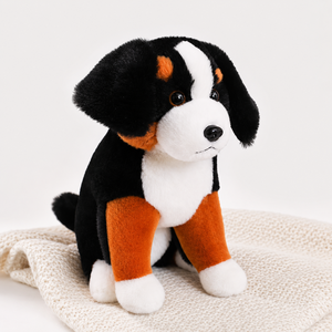 Peluche de Perro Kawaii Sentado y Acostado, Adorable Almohada de Perro de Montaña Bernés para Aliviar el Estrés - Product Image 1