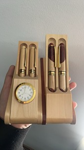 Promozione legno portapenne in legno di faggio studente penna stilografica Set all'ingrosso regalo regalo legno inciso penna - Product Image 5