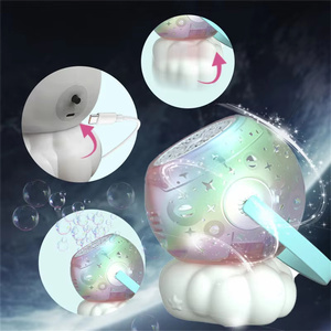 Machine à bulles automatique pour enfants, thème astronaute, projection galaxie, lumières colorées, pour l'extérieur en été - Product Image 5