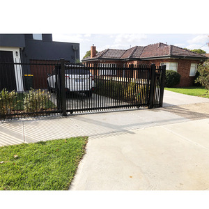 3D tùy chỉnh nhôm lưỡi đường lái xe cổng dễ dàng lắp ráp nhà máy nóng bán thể thao hàng rào sử dụng hóa chất áp lực vườn hàng rào - Product Image 4