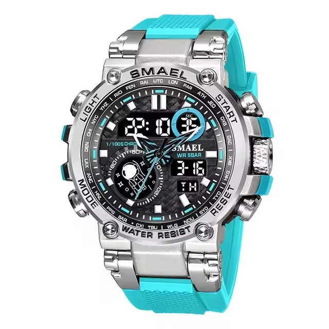 Smael Sports Watch - Waterproof Alock Digital Quartz 8093