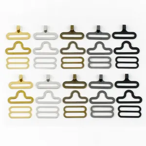 Meetee Bk441 18Mm Kleding Accessoires Ondergoed Aanpassing Gesp Bh Slider Haak Legering Set Van Drie Strik Sluiting