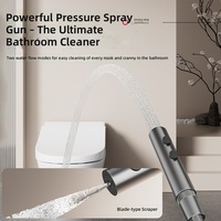 Ensemble de douche pluie 4 fonctions à touches piano avec douchette, mitigeur eau chaude et froide, affichage numérique LED moderne pour salle de bain