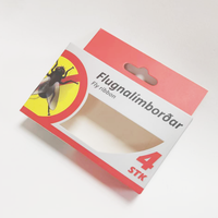 Boîte d'emballage en carton pour comprimés anti-insectes rouges avec fente Euro pour affichage suspendu en magasin