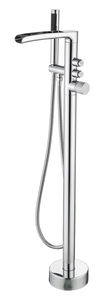 Bathroom Black Floor Standing Bathtub Faucet Shower Faucet 360 Swivel Spout With ABS Handshower Tap Mixer Shower - Product Image 5