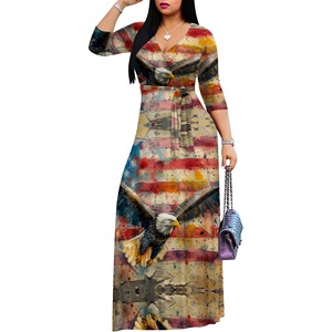 Robes d'été pour femmes Robes décontractées sans manches Longues Maxi Cute Floral Wedding Guest Dress Trendy <span class=keywords><strong>Chic</strong></span> Curvy Elegant Outfits - Product Image 2