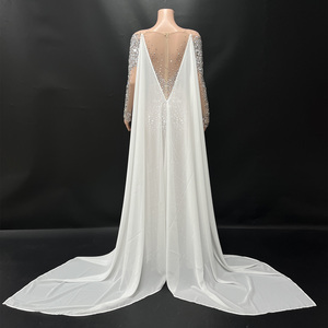 Novance Y5813 in Offerta con Mantella Laterale, Nuovo Stile di Alta Qualità, Abito da Sera Modesto Stile <span class=keywords><strong>Angelo</strong></span> Lungo fino al Pavimento - Product Image 3