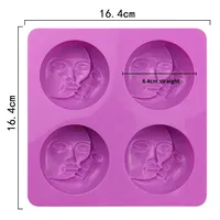 Moule à gâteau en silicone 3D en forme de lune, moule à mousse au chocolat DIY, moule à pâtisserie en silicone de qualité alimentaire, moule à dessert réutilisable