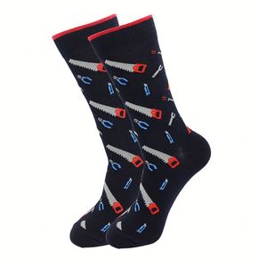 Espectáculo en Vivo # 31 Calcetines de Moda con Diseños de Animales, Calcetines Creativos de Dibujos Animados con Estampados de Tiburón, Ratón y Aves, en Stock para Hombre - Product Image 4