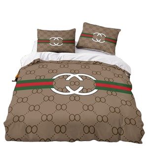 Juego de funda nórdica de lujo Diseño de moda-C Juego de funda de edredón de microfibra Funda nórdica Funda De Almohada Juego de cama Sin edredón - Product Image 1