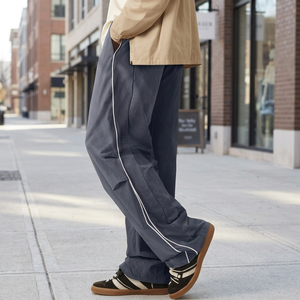 Custom Men's Trendy Casual 100% Cotton Baggy <b>Cargo</b> <b>Pants</b> Parachute <b>Pant</b> Wide Leg Bleached Side Seam Customizable Y2K <b>Joggers</b> - Product Image 3