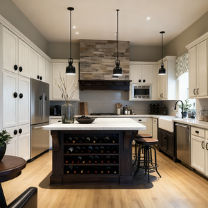 خزائن مطبخ خشبية فاخرة مقاومة للماء من جودي، أثاث منزلي عالي الجودة، مطابخ عصرية - Product Image 3