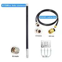 Antenne WiFi omnidirectionnelle longue portée 2KM pour extérieur, 2.4G & 5.8G, en fibre de verre Helium pour communication en extérieur