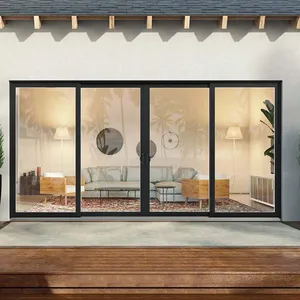 Puertas Corredizas Modernas 2026 <span class=keywords><strong>para</strong></span> Villa, Aislamiento Térmico, Resistentes a Huracanes, Acabado con Recubrimiento en Polvo, Acero y Vidrio - Product Image 5