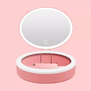 Wholesale of Desktop LED <b>Makeup</b> <b>Mirror</b> Storage Box by Manufacturer Integrated with Light Desktop Three Color Supplementary - Product Image 2