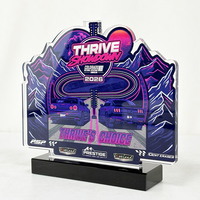 Plaque de récompense personnalisée en acrylique avec base en cristal noir MH-LJ0603