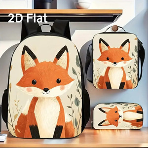 Mochila, Set de Mochila, Lonchera y Estuche <span class=keywords><strong>para</strong></span> Lápices <span class=keywords><strong>para</strong></span> Papá de Cute Fox - Product Image 1