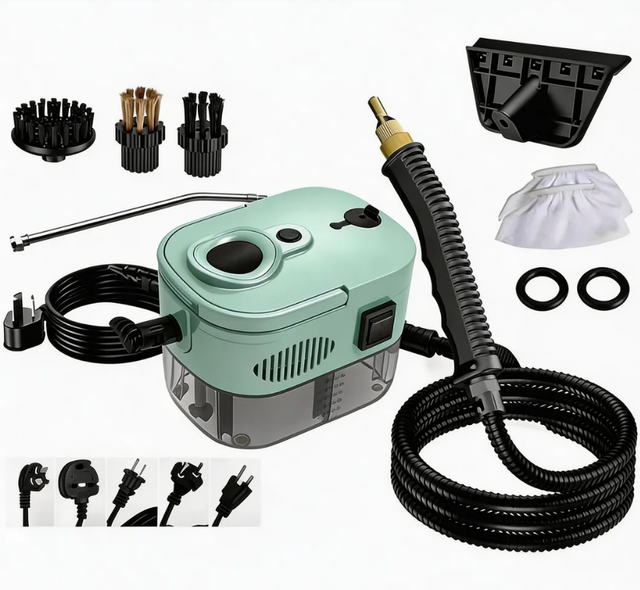 2026 New Portable Multi-functional Handheld Steam Cleaning Machine 1500W Tank Suitable for Kitchen and Car