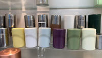 Boîte à thé en acier inoxydable 304 poli, double couvercle, pour le stockage des feuilles de thé, de poudre de matcha, de grains de café, logo personnalisé OEM