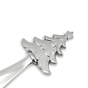 Christmas Tree Metal Butter Knife Zinc Alloy Hand Wash Only For <b>Dessert</b> <b>Tools</b> - Product Image 2