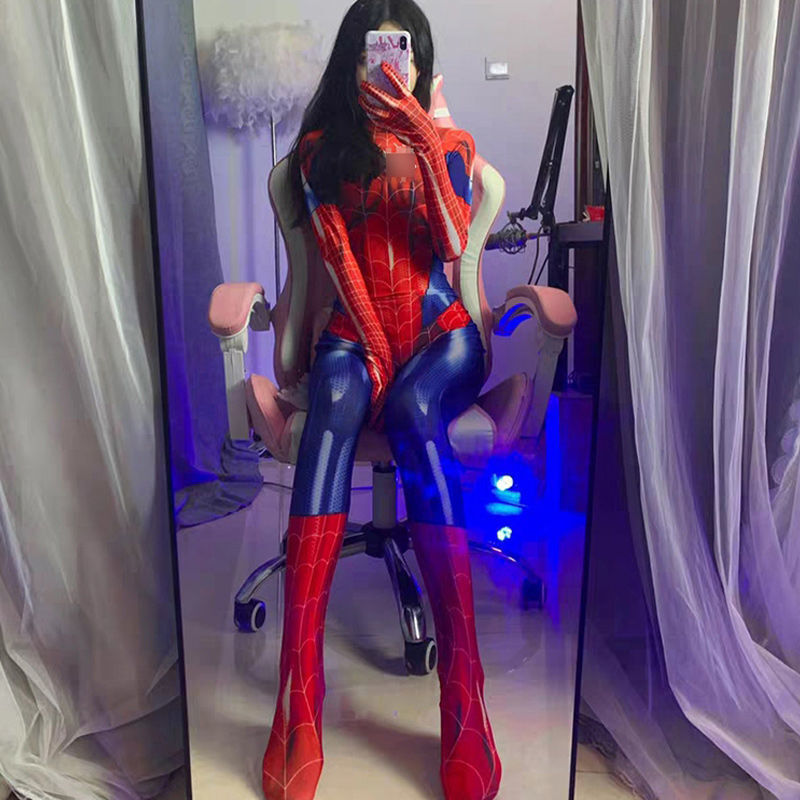 Role Play Uniform Seduction Women's Sexy Spider-Man Lingerie Costume with Zipper Open for Themed Outfits and Role Play Role Play Uniform Seduction Women's Sexy Spider-Man Lingerie Costume with Zipper Open for Themed Outfits and Role Play