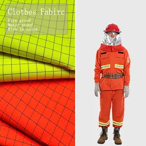 Sac de tente imperméable enduit de PU résistant aux flammes orange fluorescent tissu Oxford conducteur à carreaux