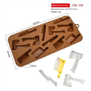 Moules en silicone pour chocolat aux couleurs vives orange et noir pour Halloween, parfaits pour les cadeaux de fête et les bonbons ou des farces - Product Image 5