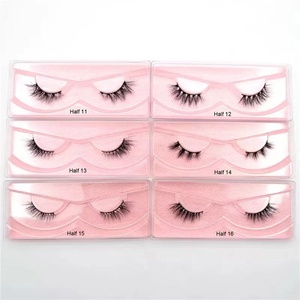Pestañas de Visón Naturales 3D, Largas, con Banda Transparente, Pestañas de Media Diadema y de Esquina, 100% Visón Real, Marca Privada - Product Image 2