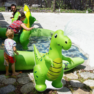 Piscine gonflable géante en PVC en forme de dinosaure avec arroseur, jouet <span class=keywords><strong>aquatique</strong></span> de 1,80 m pour jeux d'été en extérieur - Product Image 2