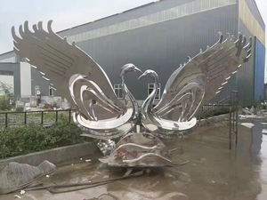 Sculture Moderne in <span class=keywords><strong>Acciaio</strong></span> Inossidabile, <span class=keywords><strong>Aquila</strong></span> Artificiale da Esterno, Ornamenti per Giardini e Parchi - Product Image 2