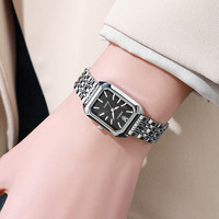 Montre Quartz Femme Luxe Carrée Marque Tendance Élégante, Nouveauté 2024, Bracelet Acier Boucle Pliante Simple, Vente en Gros Usine