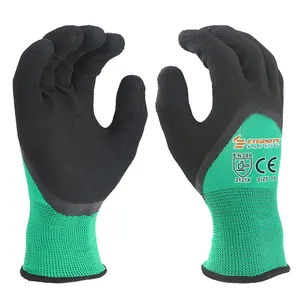 ENTE SAFETY Factory Outlet sarung tangan keamanan kerja, 3/4 Dip busa lateks Dipping Polyester Liner bangunan