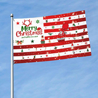 Bannière de Noël pour enfants, décorations de fête, drapeau renforcé en polyester, écologique, portable et suspendu