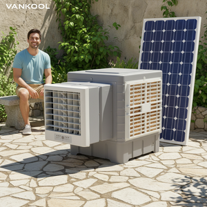 100% Solar Air Conditioner 12v Powered Window Conditioning Cooler Fan Aires Acondicionados Airconditioner High Airflow 5000cmh P - Product Image 1