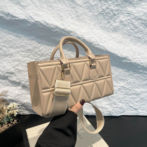 Sac fourre-tout/sac à bandoulière unisexe de luxe décontracté, tendance et élégant, couleur unie, nouvelle collection hiver 2026, avec fermeture éclair et broderie - Product Image 1