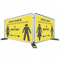500 Bannières de clôture Heras pour distanciation sociale, Toiles de protection Airmesh pour clôture Heras, Housses de barrière pour foule, Housses de protection pour barrière et Toiles de protection pour barrière