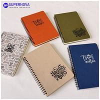 Carnet en cuir personnalisé avec logo, carnet à spirale en cuir personnalisé avec logo, carnet à spirale en cuir gravé au laser
