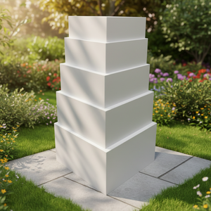 ชุดกล่องอะคริลิคสี<span class=keywords><strong>ครีม</strong></span>ขาวทรงสี่เหลี่ยมผืนผ้า 5 ชิ้น สำหรับติดผนัง ใช้เก็บลูกกอล์ฟและของสะสม - Product Image 3