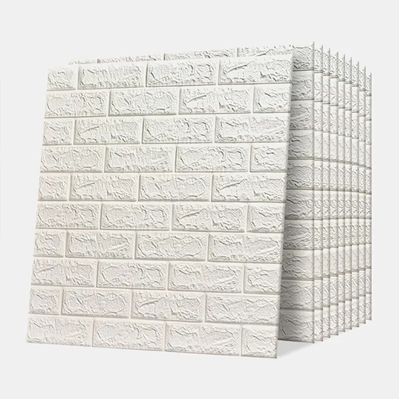 Soft Wallpaper Self-adhesive PE Foam Wall Panel 3D Brick Wall Stickers for house Decoration