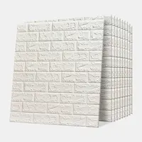 Yumuşak duvar kağıdı kendinden yapışkanlı PE köpük duvar paneli 3D tuğla duvar çıkartmaları için seramik karo