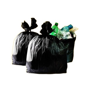 Black Plain <b>Flat</b> Trash Bags, Sturdy Heavy-Duty Garbage Bags for Construction, Industrial, Outdoor & Commercial Applications - Product Image 1