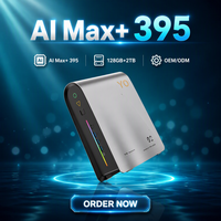 Komputer Mini Ryzen AI Max+ 395 495 3x Slot M.2 PCIe 4.0 Penyimpanan 24TB 192GB + 4TB RAM 8K Quad Display MINI PC Massal